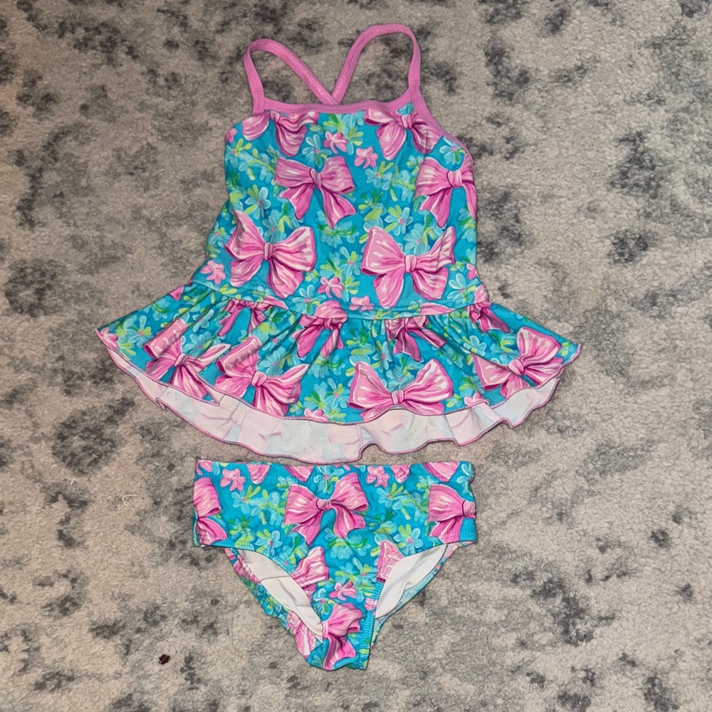 Caden Lane Pink and Blue Kids Swim Set